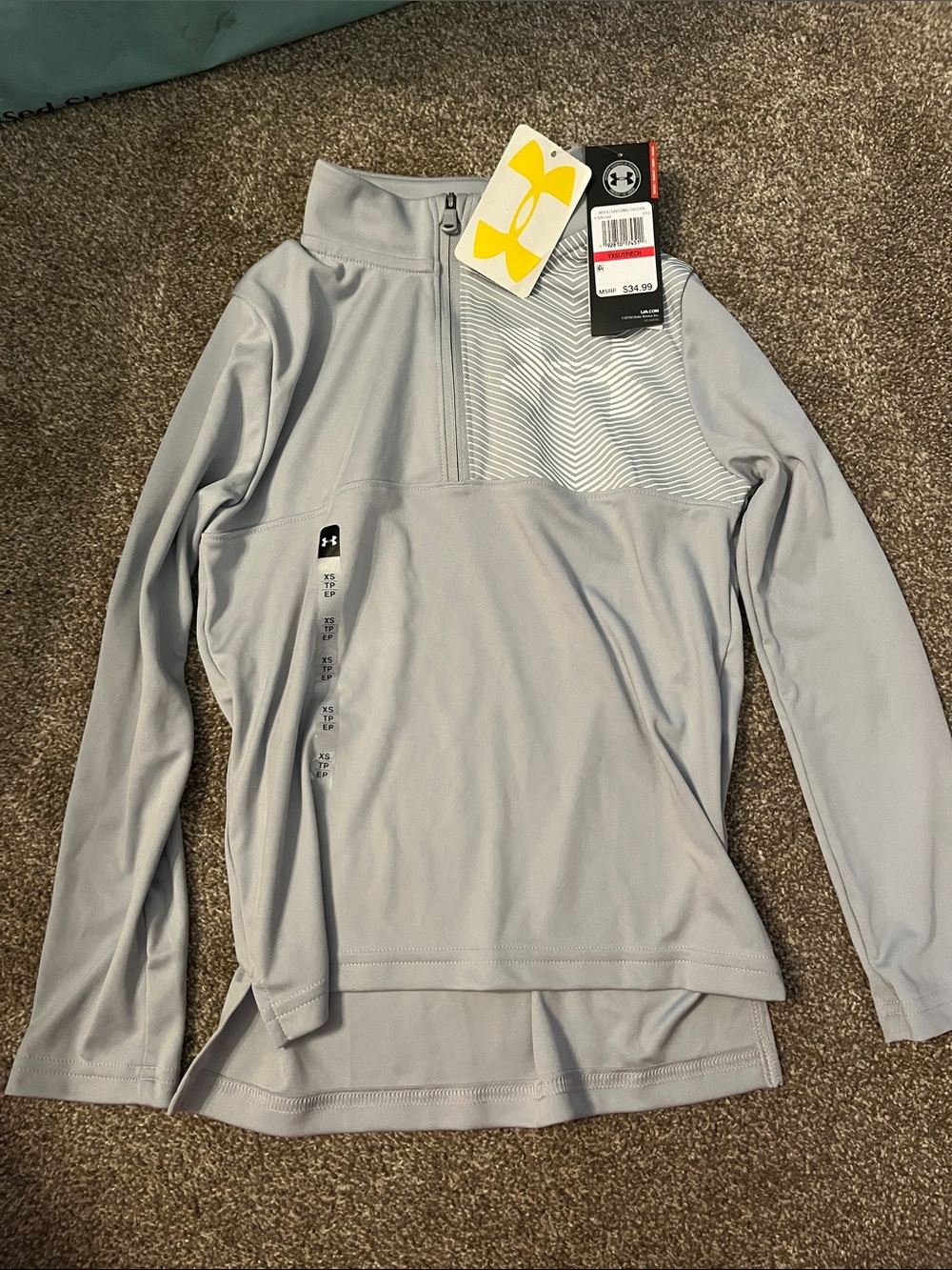 Under Armour Gray 1/4 Zip Performance Pullover